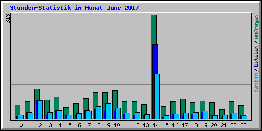 Stunden-Statistik im Monat June 2017